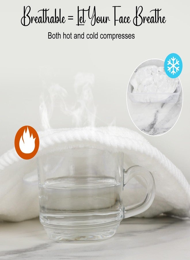 sodknow Face Steaming Towel, 4 Pack Reusable Face Towel Mask with Face Washing Headband Cold Hot Compress Facial Steamer Towel Moisturizing Beauty Care Spa Towels for Women Girls Skin Face Care Beauty Salons - Image 4